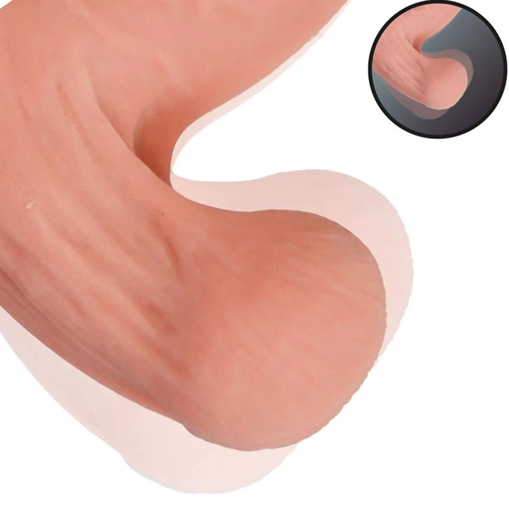 Dildo heiluvilla kiveksillä