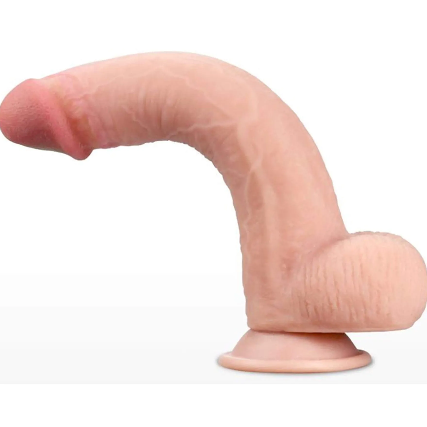 Dildo liukuvalla iholla 17,5 cm