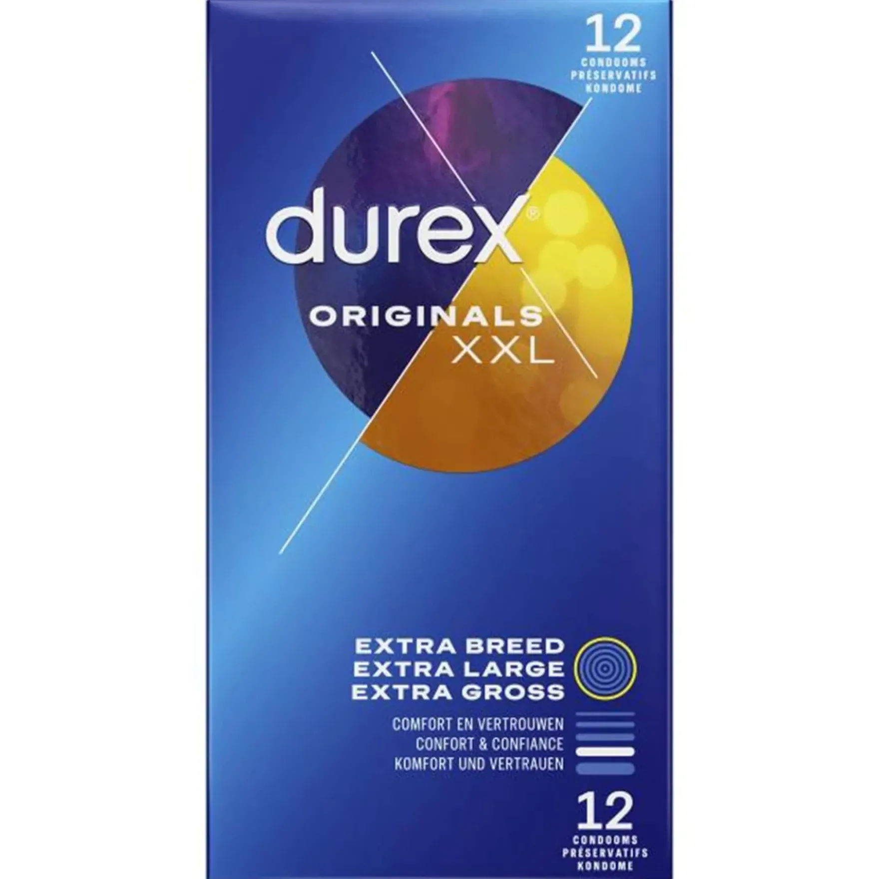 Durex XXL Originals -kondomi 12 kpl