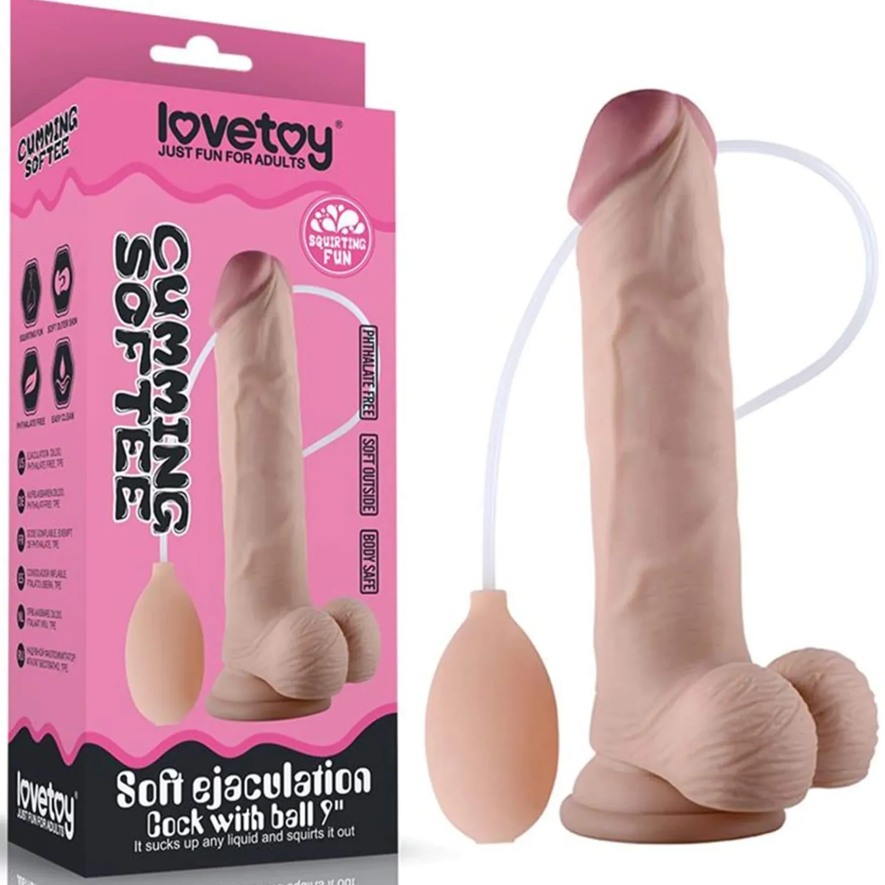Ejakuloiva dildo 18 cm