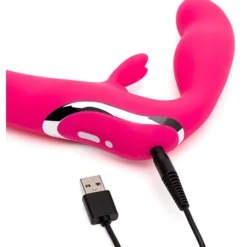 Happy Rabbit - Strapless strap-on Rabbit Vibe pink