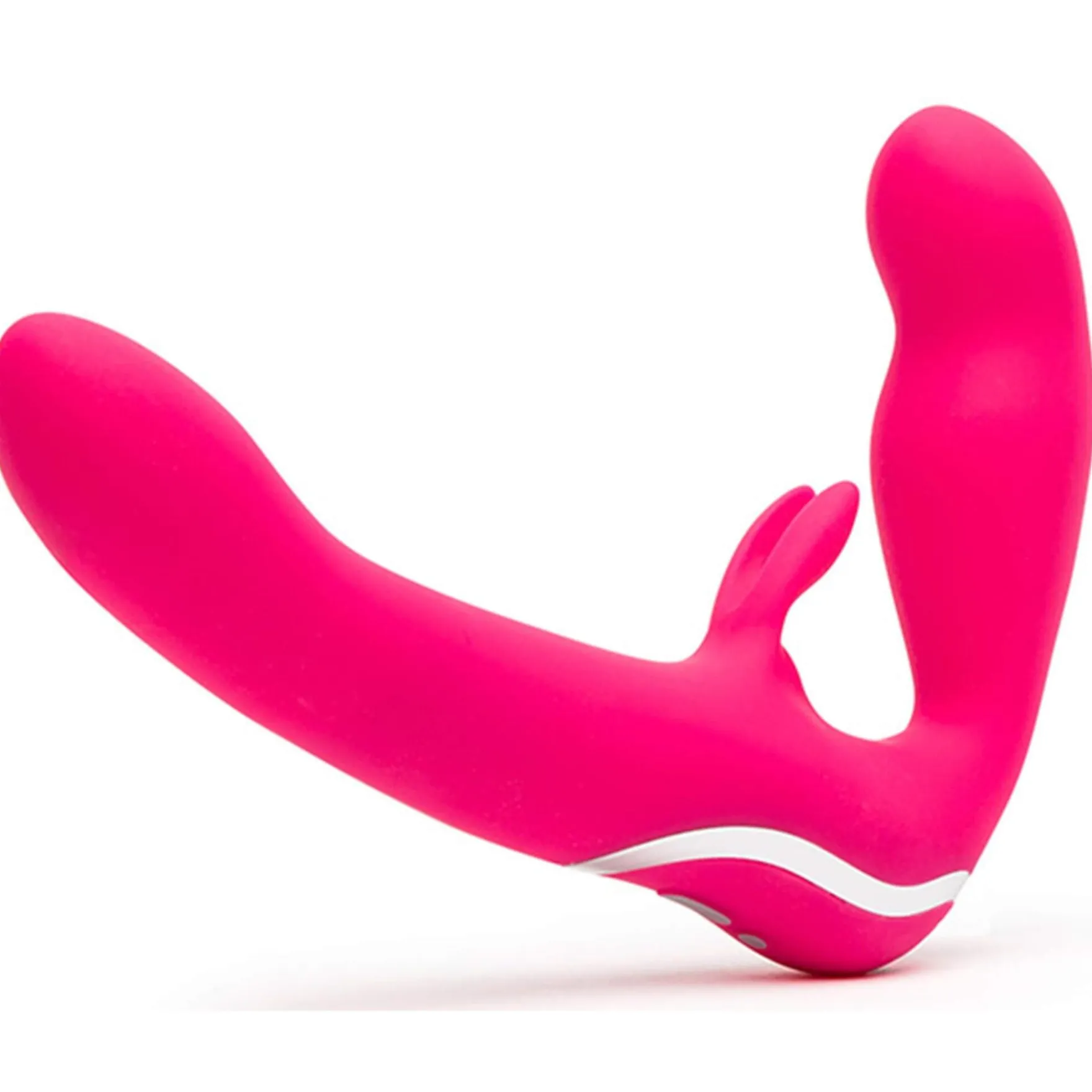 Happy Rabbit - Strapless strap-on Rabbit Vibe pink