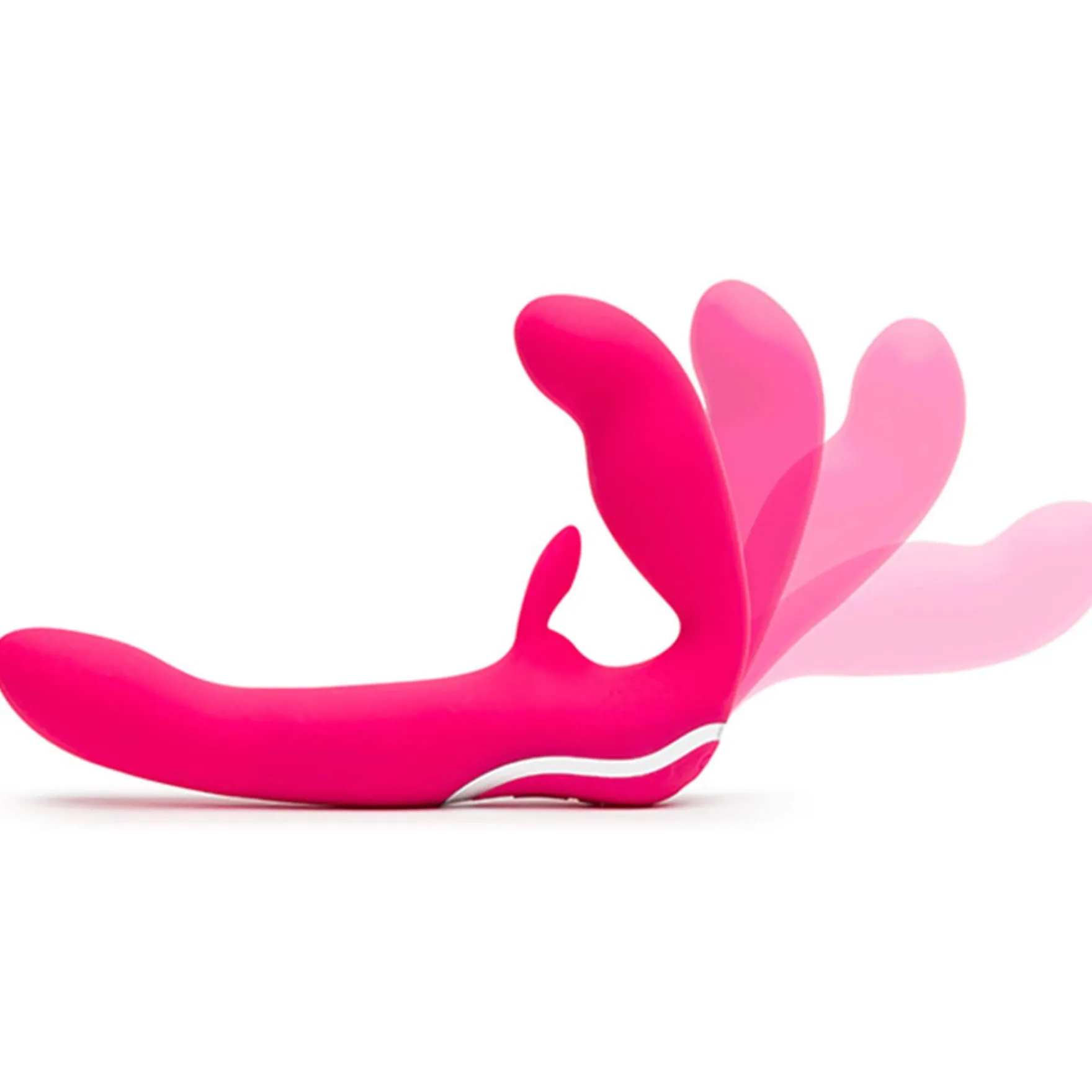 Happy Rabbit - Strapless strap-on Rabbit Vibe pink