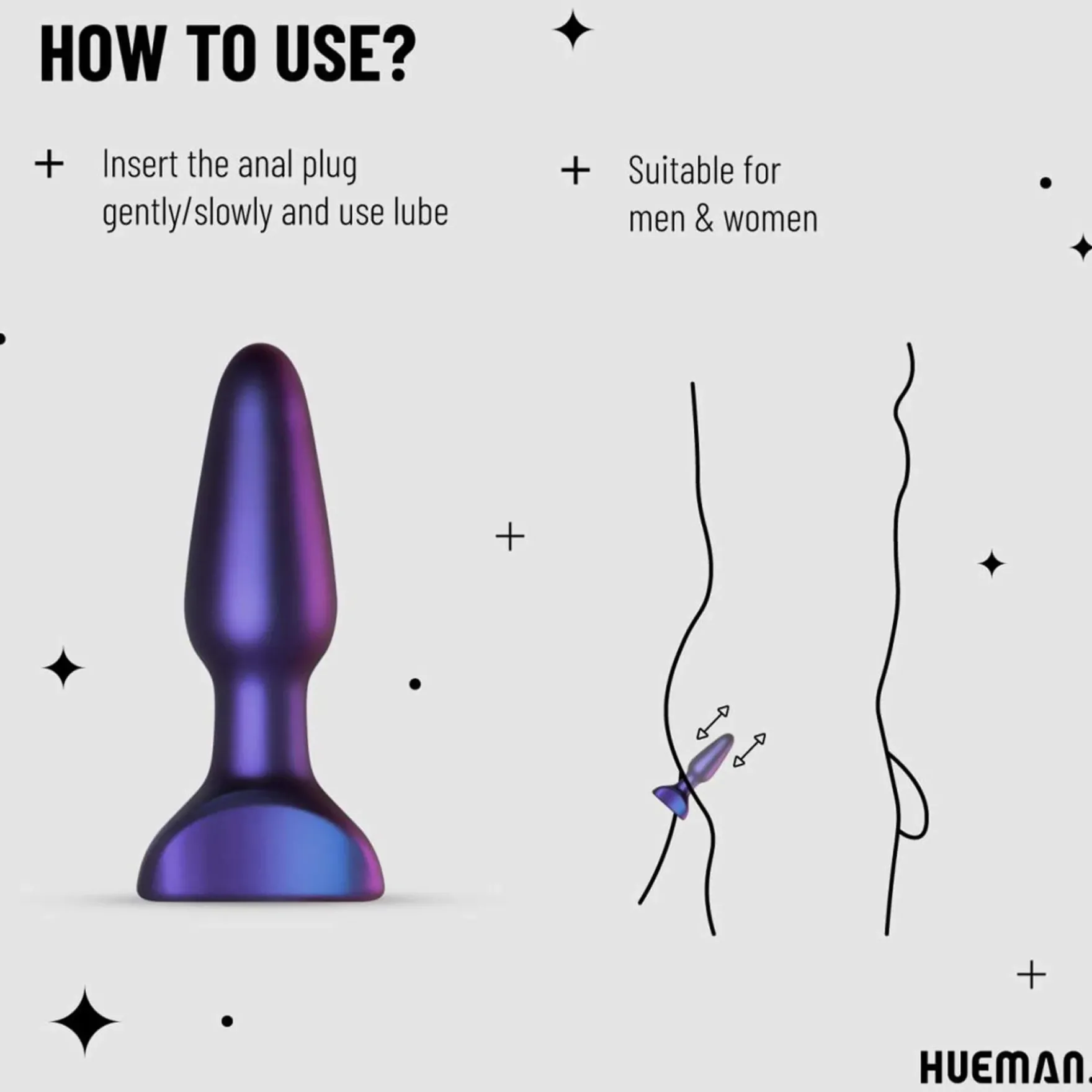 Hueman - Space Force Vibrating and Thrusting Butt Plug