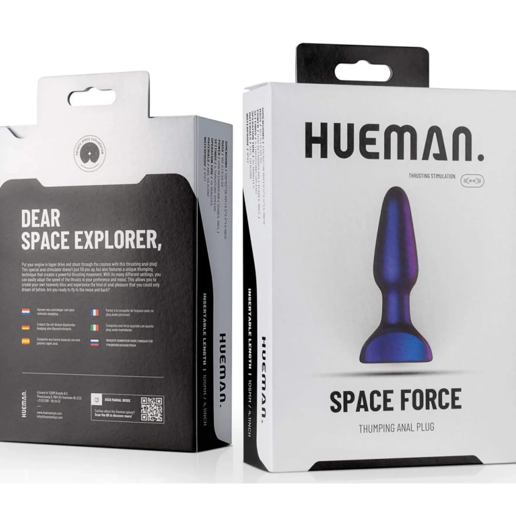 Hueman - Space Force Vibrating and Thrusting Butt Plug
