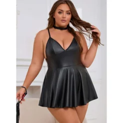 Keinonahkainen babydoll