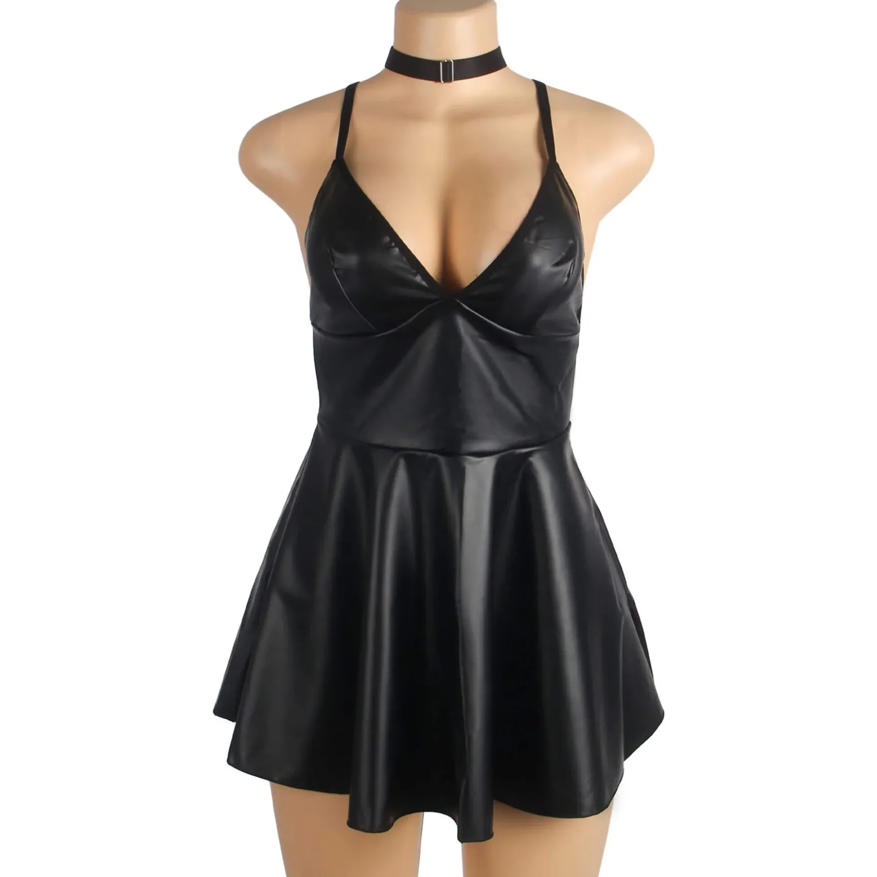 Keinonahkainen babydoll