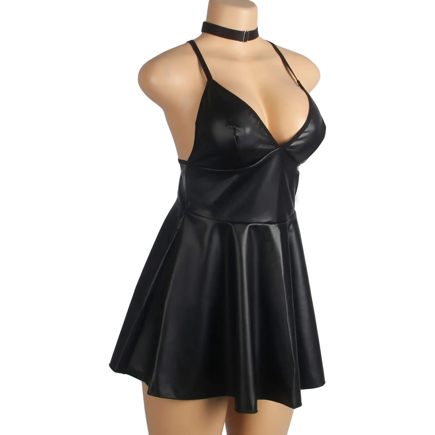 Keinonahkainen babydoll