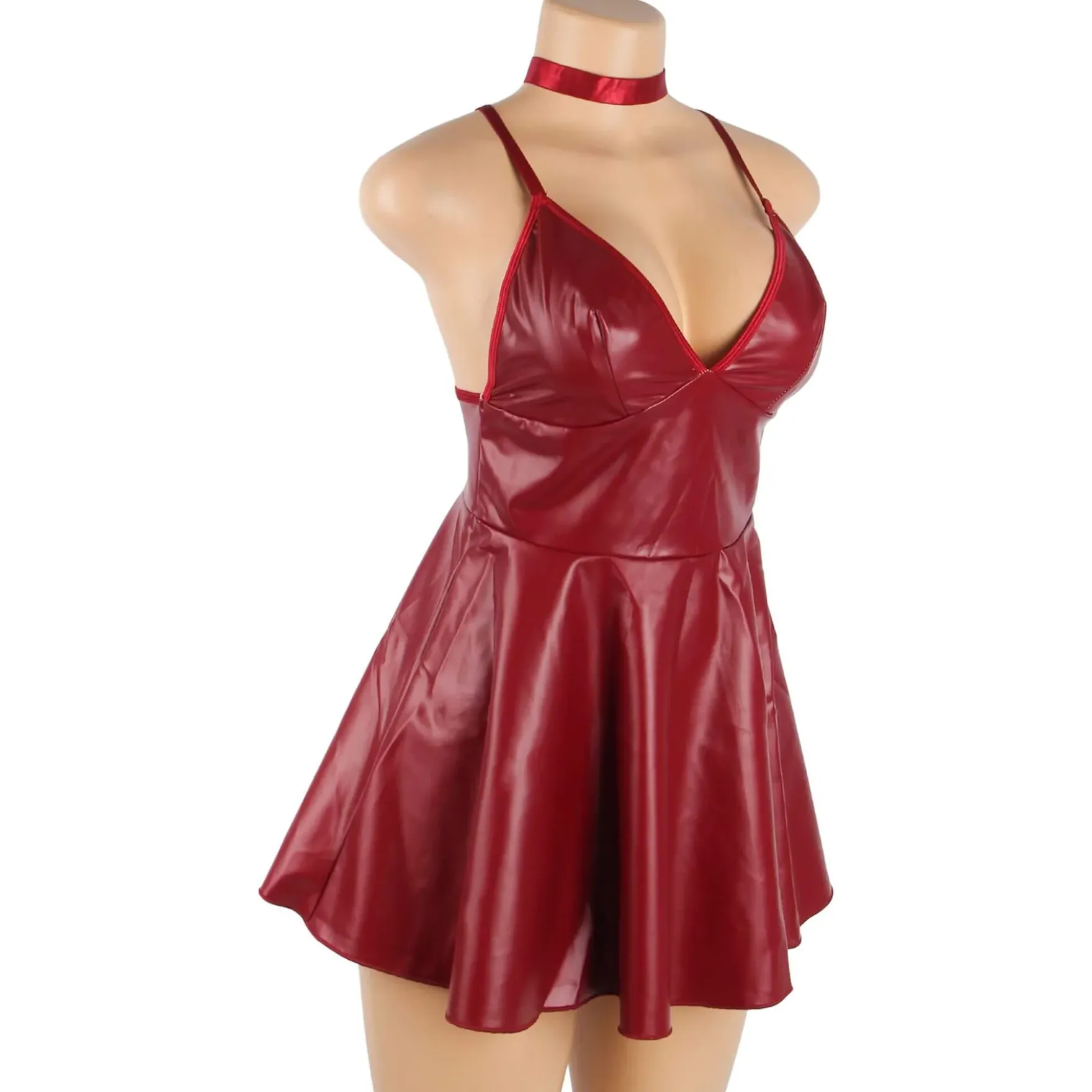 Keinonahkainen babydoll