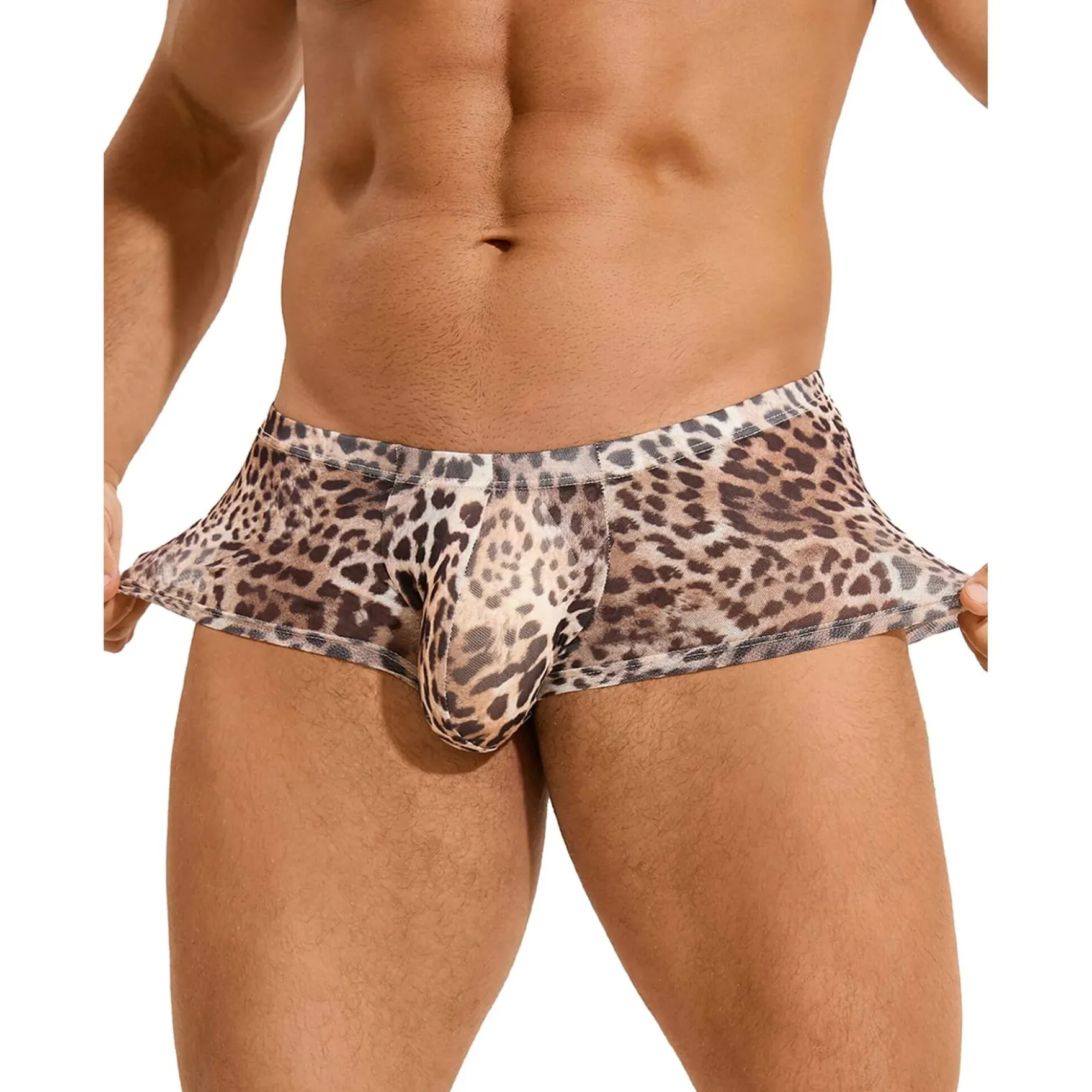 Leopardikuvioidut mesh-bokserit