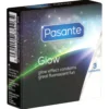 Pasante Glow - pimeässä hohtavat kondomit 3 kpl