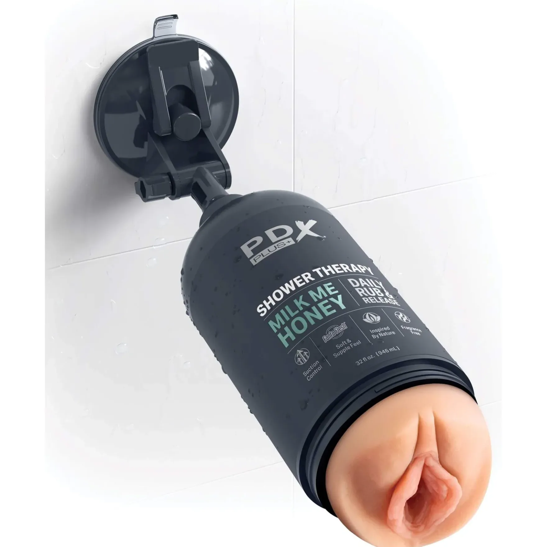 PDX masturbaattori shampoopullossa