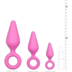 Pinkit anaalitapit vetorenkaalla - 3 kpl setti