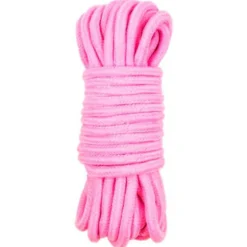 Pinkki bondage-köysi puuvillasta 5 m
