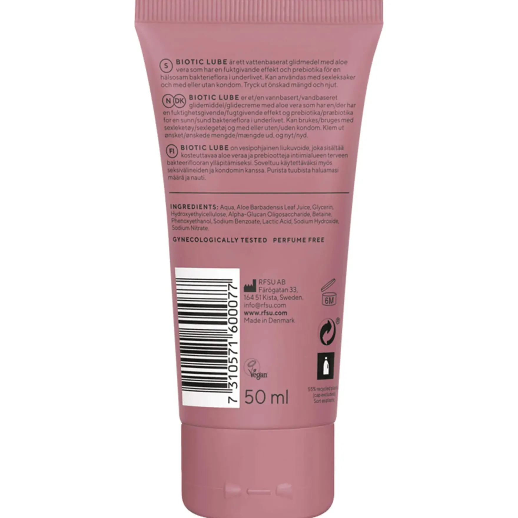 RFSU Biotic Lube hoitava liukuvoide 75 ml