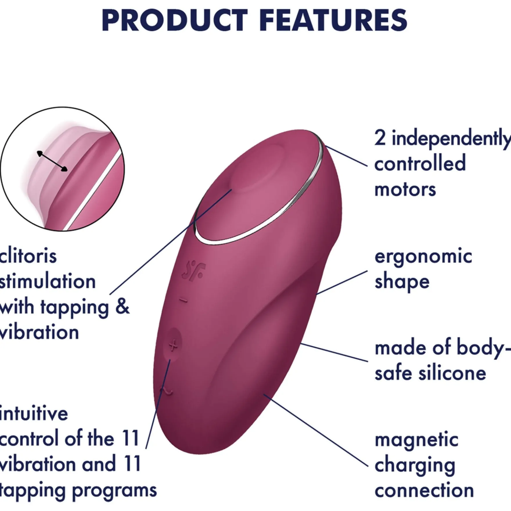 Satisfyer Tap & Climax 1 - Lay-on-vibraattori