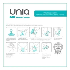 UNIQ Air lateksiton naisten kondomi, 3 kpl