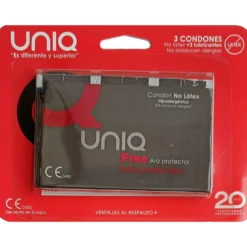 UNIQ Free - lateksiton hartsikondomi, 3 kpl