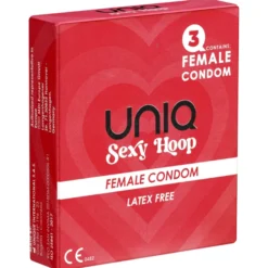 UNIQ Passion Ring lateksiton naistenkondomi 3 kpl