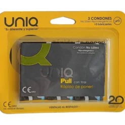 UNIQ Pull - lateksiton hartsikondomi, 3 kpl