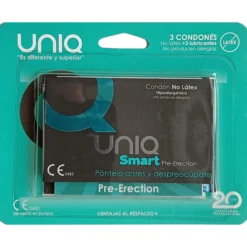 UNIQ Smart - lateksiton hartsikondomi, 3 kpl